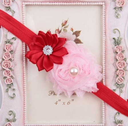 Пов'язка на голову дитяча різнобарвна - розмір декору 9см, розмір універсальний (на резинці) Київ - фото 1