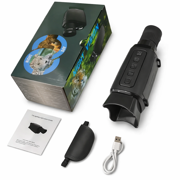 Монокуляр нічного бачення Ermenrich NS100 2.0 версія (до 300 м) Чорний Вінниця - фото 12