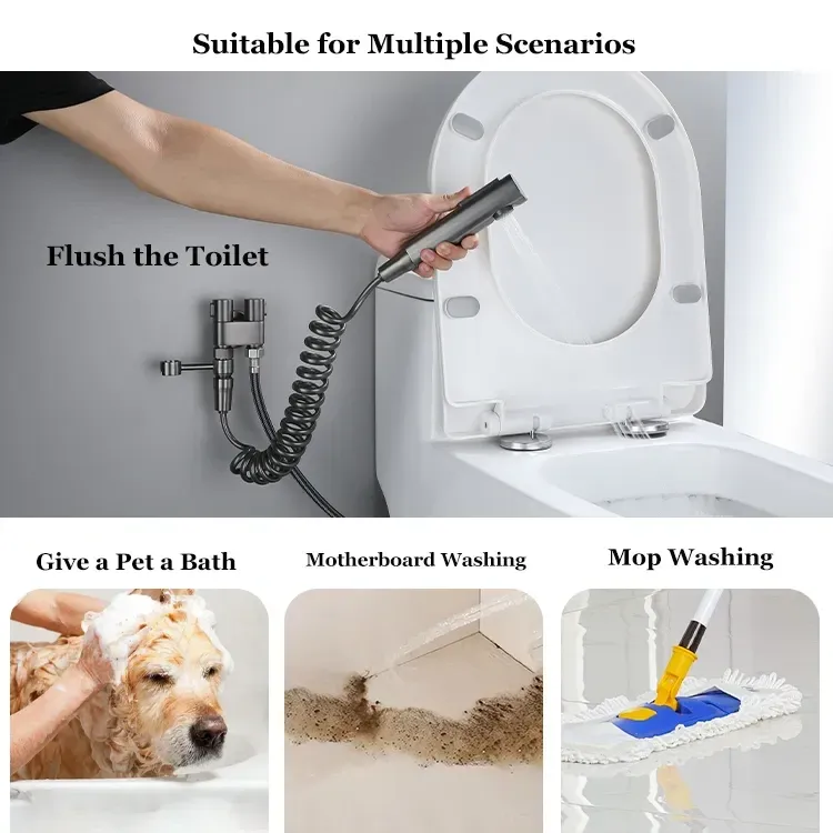 Настінний кран для гігієнічного душу Mixxus AVT-01 GRAPHITE з лійкою колір графіт (MI6837) Чернівці - фото 5