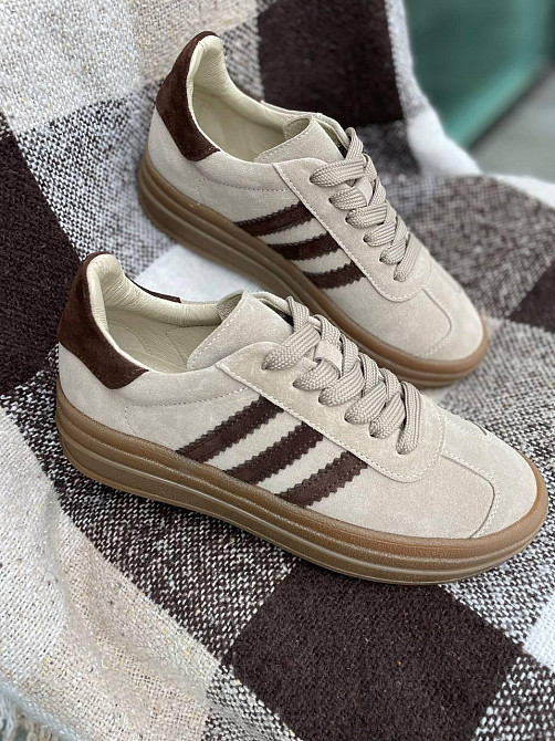 Без бренда Кеди жіночі Notta bene K-0524 бежеві (весна-осінь, замша натуральна) (5812) 38 Коломия - фото 7