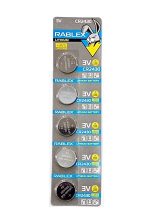 Батарейки-Таблетки Rablex CR2430/3V блистер 5шт. Днепр
