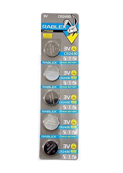 Батарейки-таблетки Rablex CR2430/3V блістер 5шт. Дніпро - фото 1