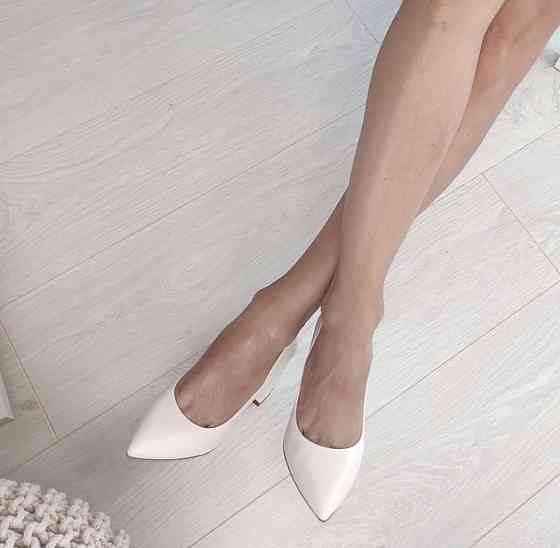 Nivelle Туфлі жіночі NIVELLE білі натуральна шкіра каблук 8 см розміри 35-39 (1845/82-8066) Коломия