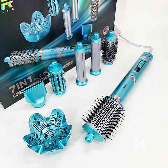 Фен-щітка для щоденного використання VGR 7 в 1 V-477, Фен з режимом захисту волосся OG-58 Івано-Франківськ