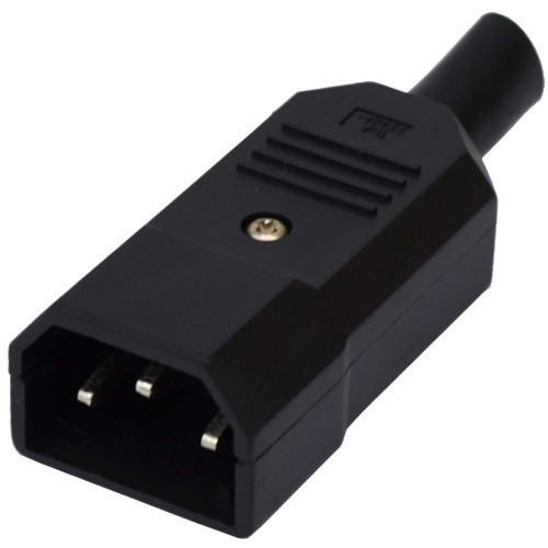 Штекер мережевий, 3pin, під шнур, корпус пластик Полтава - фото 1