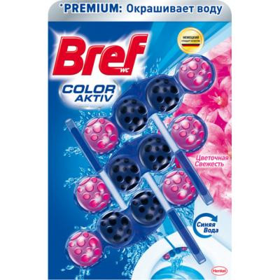 Туалетний блок Bref Кольорова вода Квіткова свіжість 3х50 г (9000101350821/9000101024067) Вінниця - фото 1