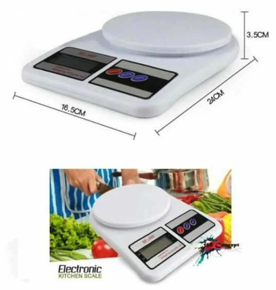 Кухонні ваги Domotec ACS MS-400, до 10 кг, функція тарування, точність 1 г, цифровий дисплей, пластик Одеса - фото 5