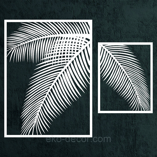 Декоративное настенное Панно «Пальма» Декор на стену 50*65 см, Белый Киев - изображение 8