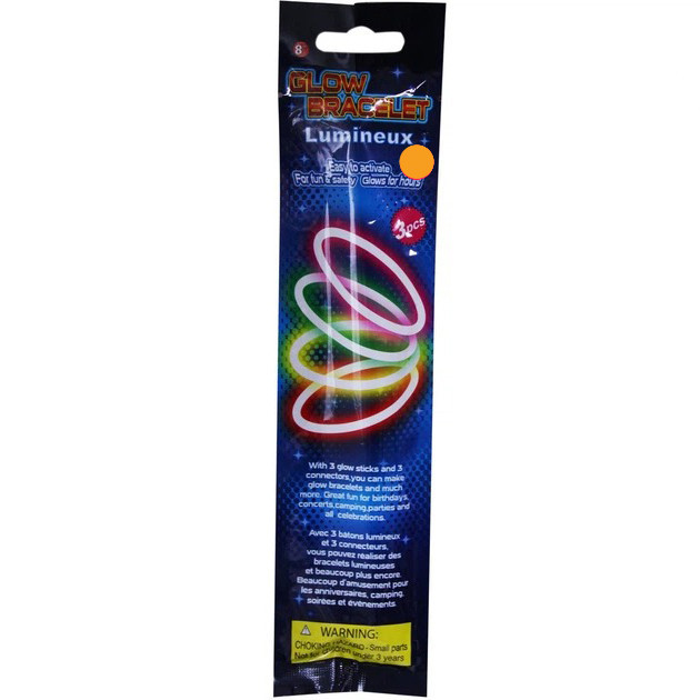 Неоновий браслет 3 в 1 PR908(Orange) 6 годин світла Вінниця - фото 1