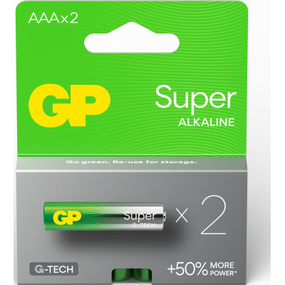 Батарейка Gp AAA LR3 Super Alcaline * 2 (24A21-SB2 / 4891199218040) Винница - изображение 2