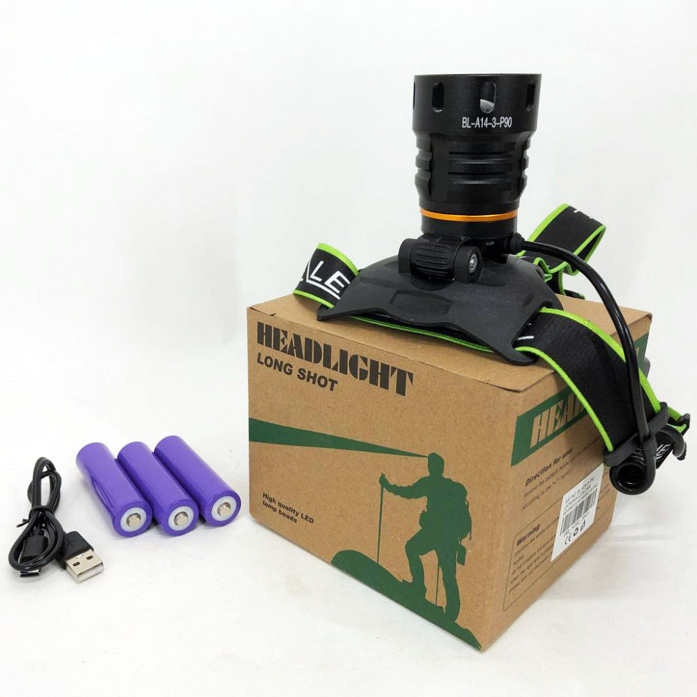 Компактный налобный фонарь Police BL-A14-3-P90, Мощный налобный LED фонарь прожектор WE-38 Львов - изображение 2