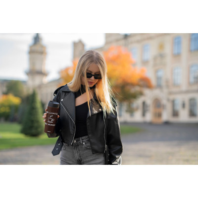 Термочашка Ardesto Coffee Time 450 мл Брунатна (AR2645CB) Вінниця - фото 9