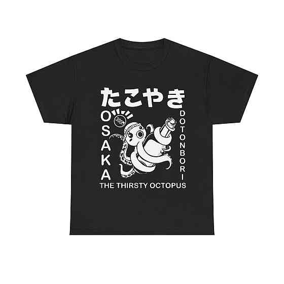 Футболка аниме Джапанесе Стреет Фоод Такойаки оверсайз (S/M/L) Черний AnimeJ0064 Днепр