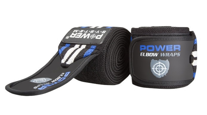 Бинти на лікоть Power System PS-3600 Elbow Wraps Blue/Black (пара) Кам'янське - фото 1