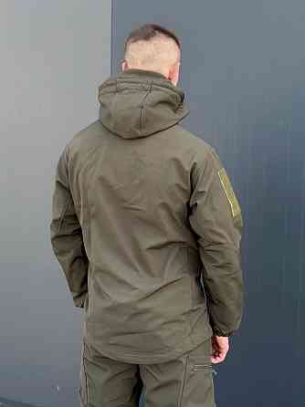 Осенняя водоотталкивающая и ветрозащитная куртка олива Softshell тактическая куртка для военнослужащих   WAR Львов