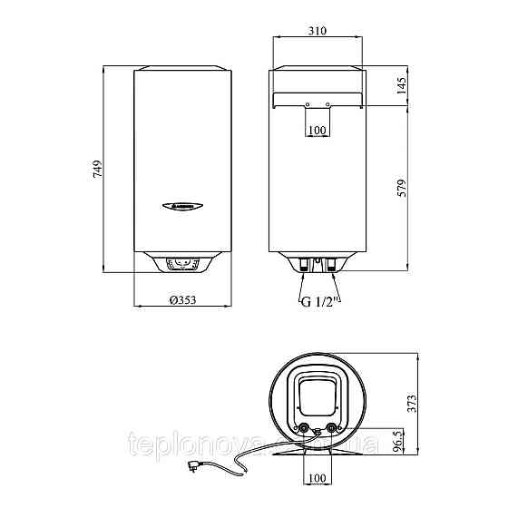 Водонагрівач Ariston Slim PRO1 ECO 40V 1,8K PL EU з мокрим ТЕНом 3626459 Чернівці