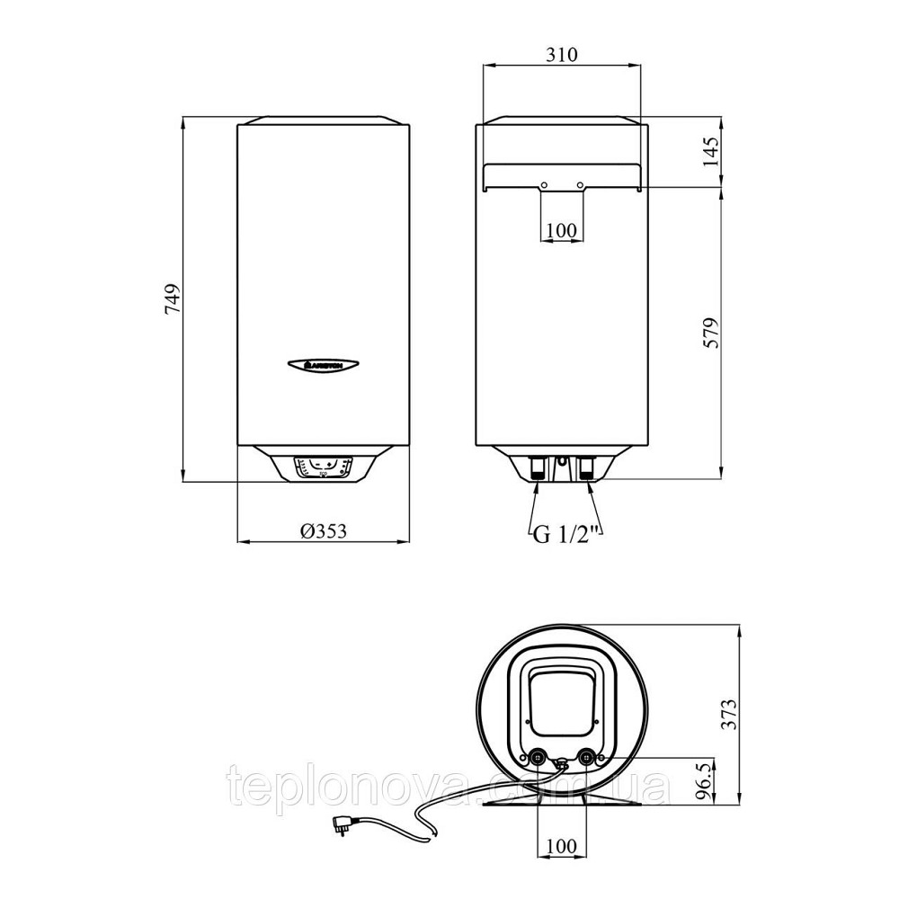 Водонагрівач Ariston Slim PRO1 ECO 40V 1,8K PL EU з мокрим ТЕНом 3626459 Чернівці - фото 2