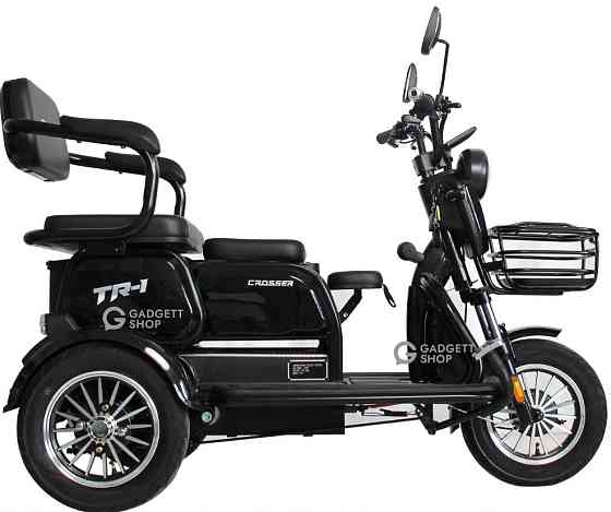 Триколісний електроскутер Crosser TR-1 PRO (1200W, 72V, 24Ah) - Чорний. Харків