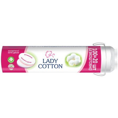 Ватные диски Lady Cotton 100+20 шт. (4744246013023) Винница - изображение 1