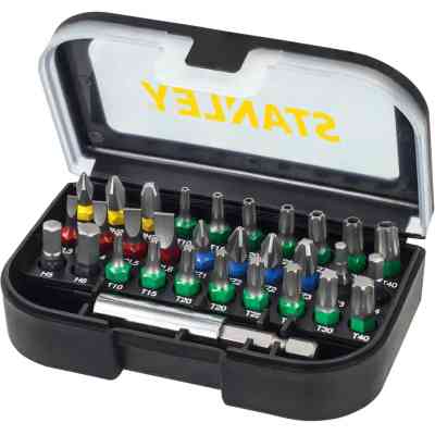 Набор бит Stanley Ph1,2,3 x1, Pz 1,3 x1, TH30, TH40, T25, L = 60 мм, 31 шт, кейс (STA60490) Винница