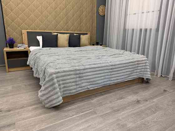 Плед-покривало смужка Шарпей 220х220 см (+-5см) Сірий (87-031) Київ