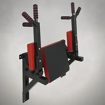 Турник брусья пресс стационарный 3 в 1 KZ-560 Спортивные стенки и турники для дома Черный Киев