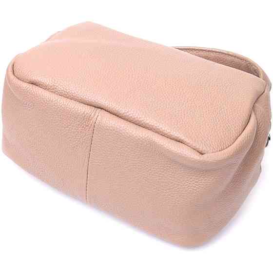 Прямоугольная сумка для женщин на два отделения из натуральной кожи Vintage 22345 Бежевая Киев