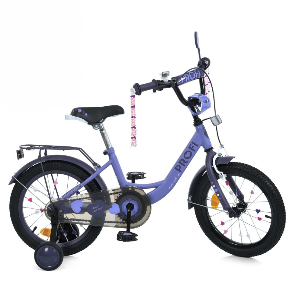 Велосипед дитячий MB 14043-1 колеса 14 дюймів, фіолетовий Вінниця - фото 1