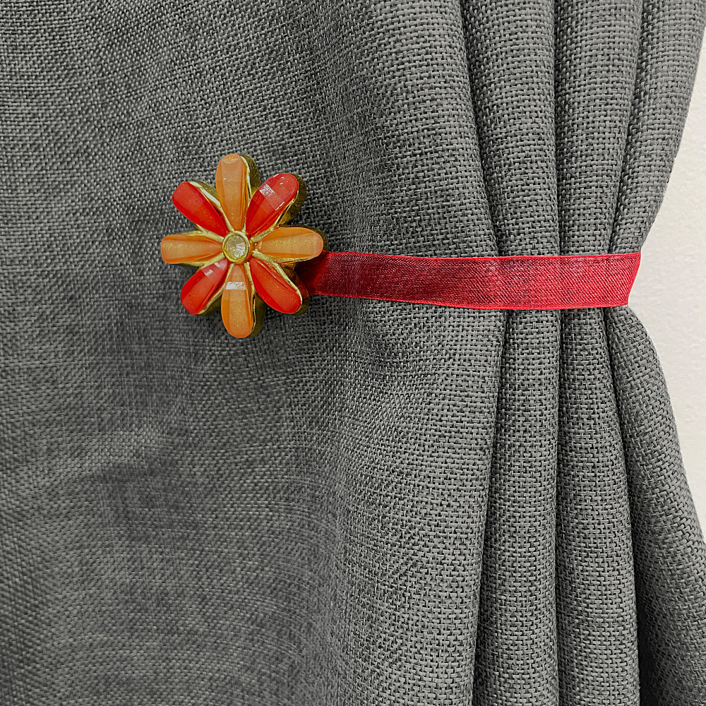 Магніти для штор та гардин "Квітка" набір 2 шт Червоний з помаранчевим (81-254) Київ - фото 3