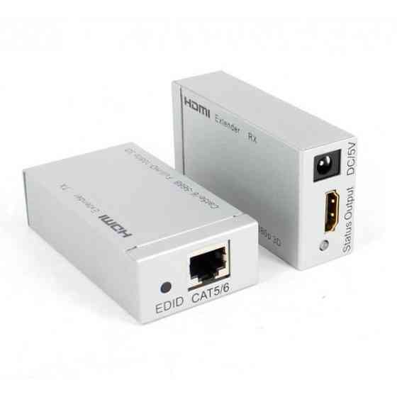 Подовжувач HDMI по кабелю UTP до 60м з БЖ 3D, (RX/TX) RTL (S0440) Киев