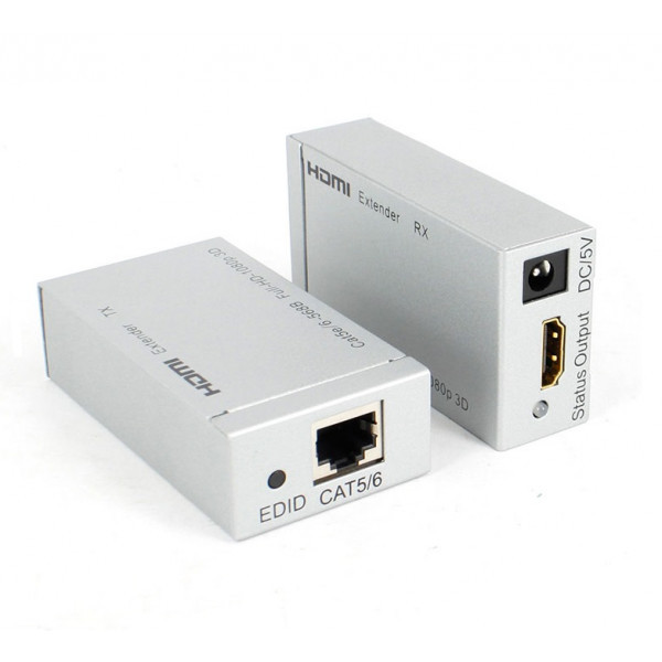 Подовжувач HDMI по кабелю UTP до 60м з БЖ 3D, (RX/TX) RTL (S0440) Київ - фото 2