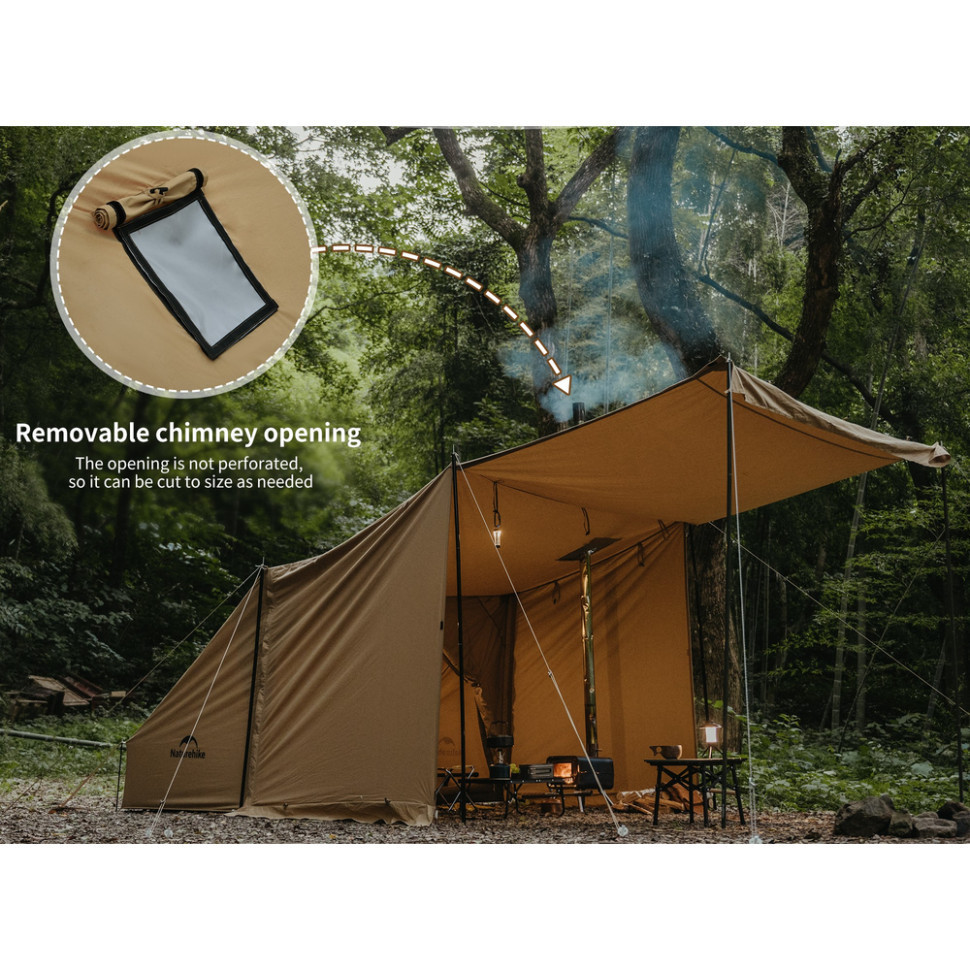 Намет одномісний з тентом Naturehike CNK2450WS026 (Коричневий) Київ - фото 8