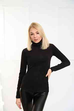 Жіноча тепла базова водолазка "Kelly" оптом| Батал 54-56, Чорний Київ