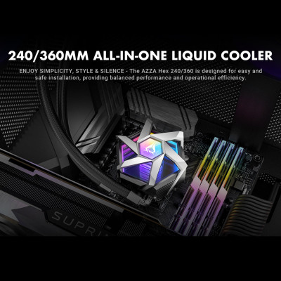 Система жидкостного охлаждения Azza HEX 360 (LCAZ-360H-ARGB) Винница - изображение 7