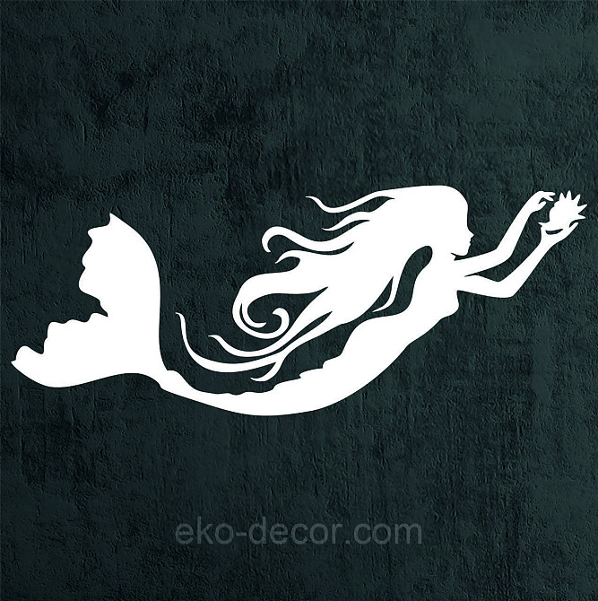 Декоративное настенное 3D Панно «Русалочка» Декор на стену с объемом 50*20 см, Белый Киев - изображение 9