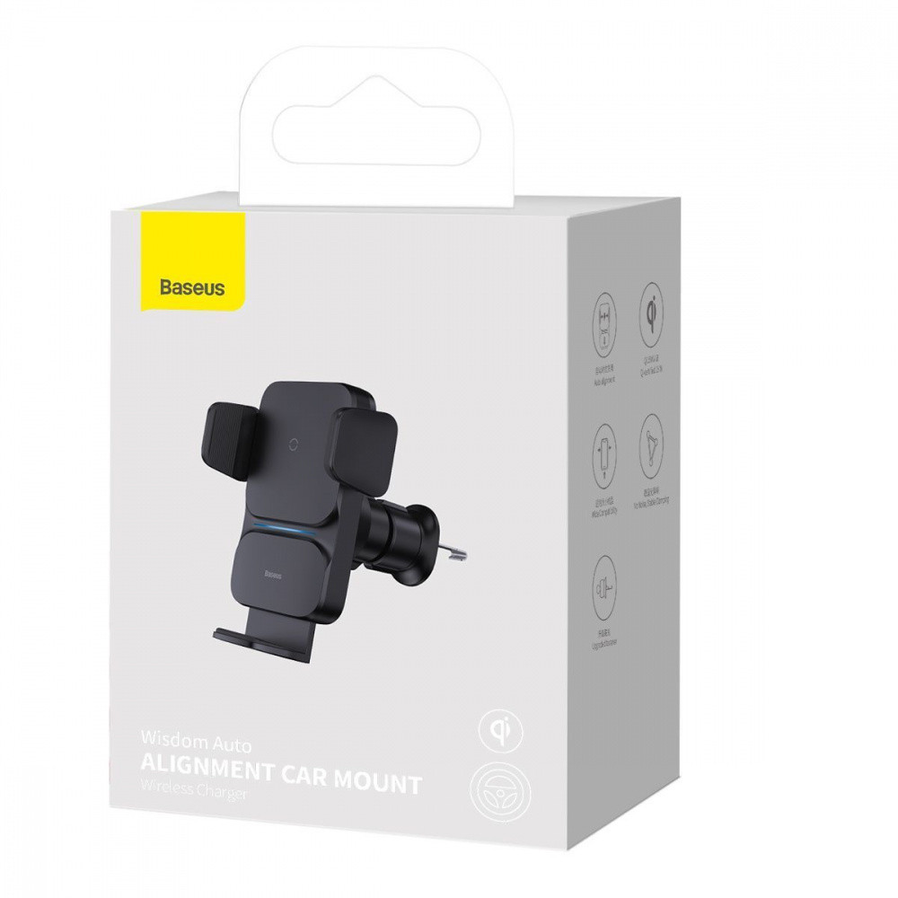 Автотримач для телефона з БЗП Baseus Wisdom Auto Alignment 15W Black Київ - фото 5