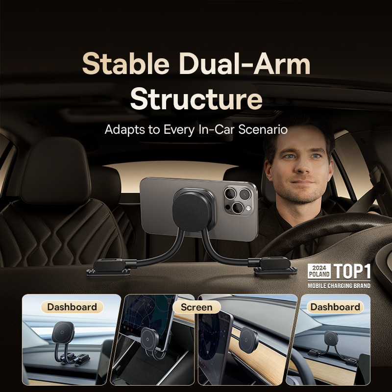 Автотримач для телефона Baseus PrimeTrip C03s Magnetic Car Mount (Stick-on Type, Cosmic Black) Киев - изображение 3