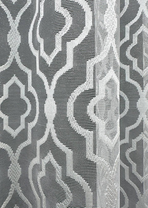 Тюль жаккард, цвет белый 1609т Киев - изображение 2