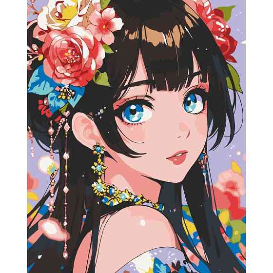 Картина за номерами "Блакитноока квітка" 16103-AC 40х50 см Вінниця