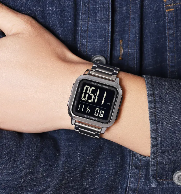 Часы мужские электронные наручные Skmei 2133 Серебристый Винница - изображение 6