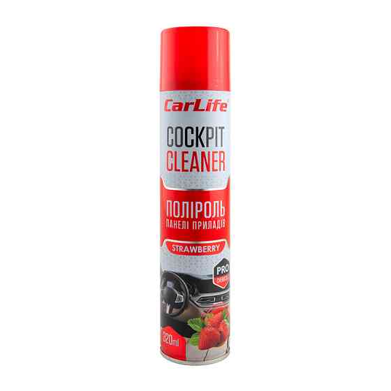 Поліроль для панелі приладів CarLife Cockpit Cleaner Полуниця, 320мл Львів