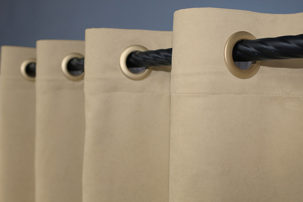 Комплект штор на люверсах VR-Textil Мікровелюр SPARTA № 1192ш 150х270 см 2 шт Бежевий (37-0162) Київ - фото 14