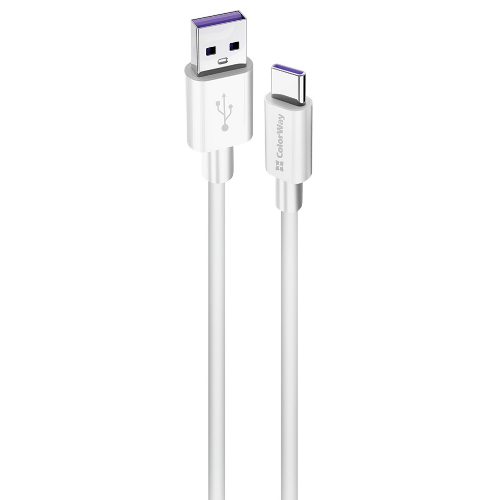 Кабель USB Type-C ColorWay CW-CBUC019-WH 5,0А 1м білий Житомир