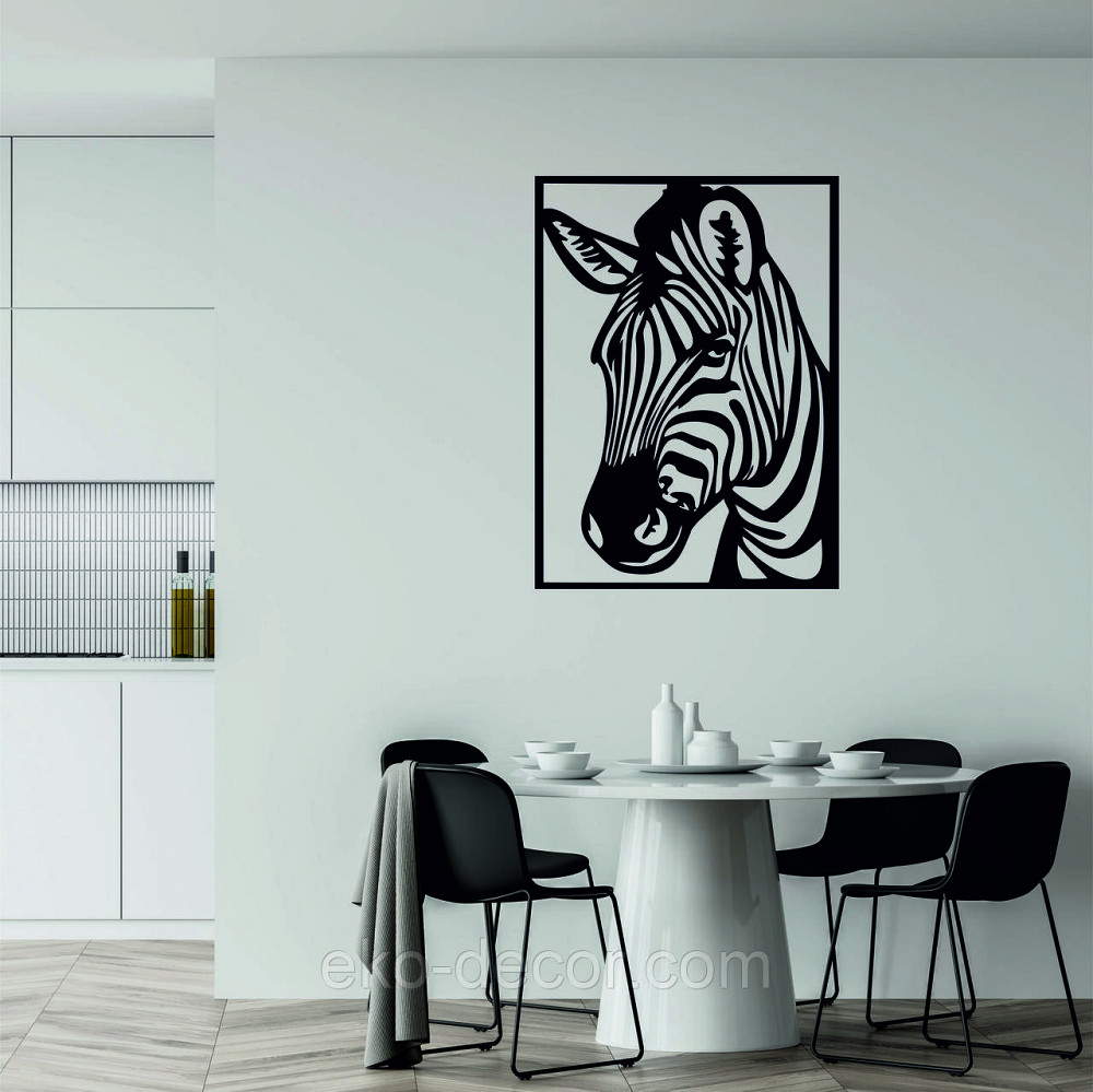 Декоративное настенное Панно «Зебра» Декор на стену 70*46 см Киев - изображение 2