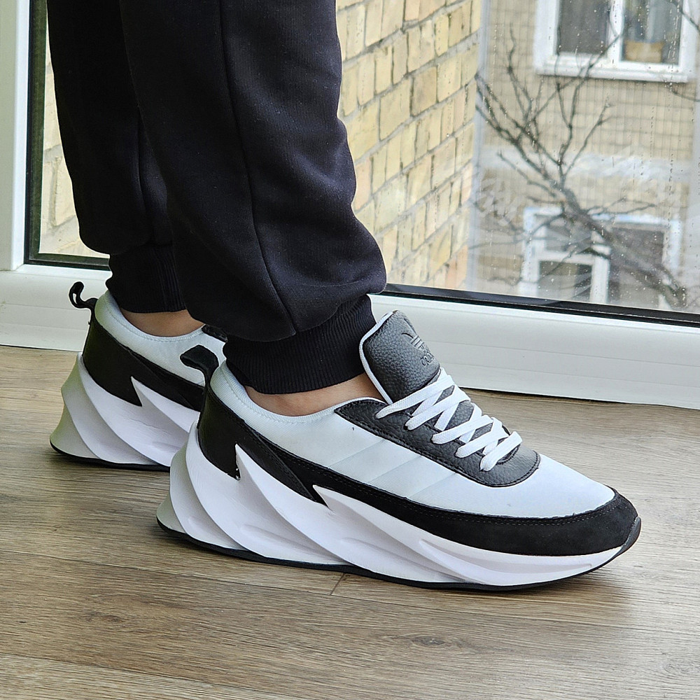 Термо Кросівки Adidas Білі Чоловічі Адідас Акули Чорні Єврозима (розміри: 41,42,43,44,45) Відео Огляд - 34-5 Дніпро - фото 5