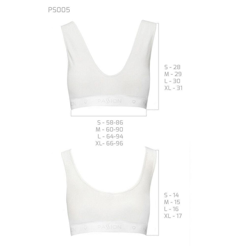 Спортивний топ з еластичної бавовни Passion PS005 TOP S, white Sex Aura Київ - фото 6