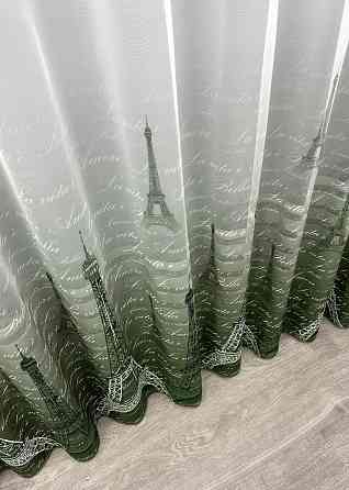 Тюль с принтом 