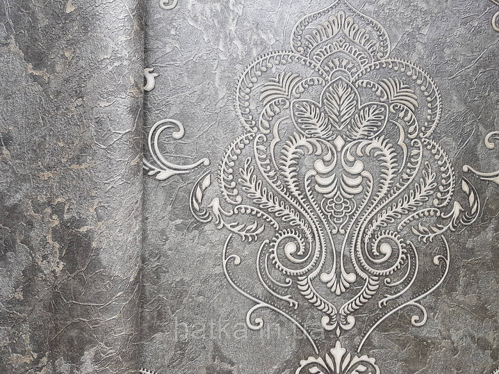 Шпалери вініл на флізеліні гарячого тиснення DU&KA King1.06х10 під штукатурку глянсові текстурні світло-беж Київ - фото 3