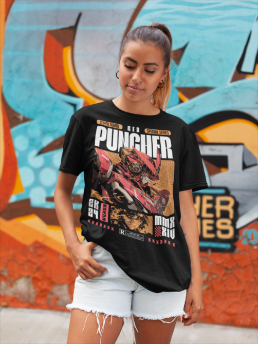 Футболка аниме Супер Робот Модел Ред оверсайз (S/M/L) Черний AnimeJ0243 Днепр - изображение 5