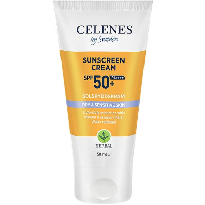 Засіб від засмаги Celenes Sunscreen Cream SPF50+ Dry &amp; Sensitive Сонцезахисний крем для сухої та чутливої шкіри 50 мл (7350104249649) Вінниця - фото 1